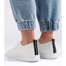 Seastar Naisten valkoiset harjakattoiset nauhakengät valkoinen 2