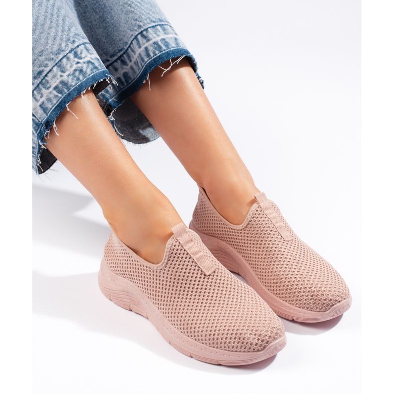 Vaaleanpunaiset tekstiililenkkarit vaaleanpunainen 1