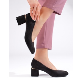 Mustat mokkanahkaiset korkokengät 2