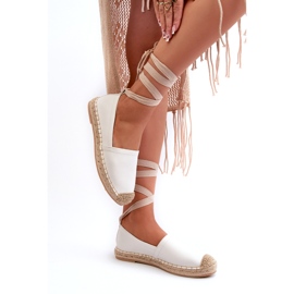 Bellucci Nauhatut Eco-nahkaiset espadrillit, valkoinen 2