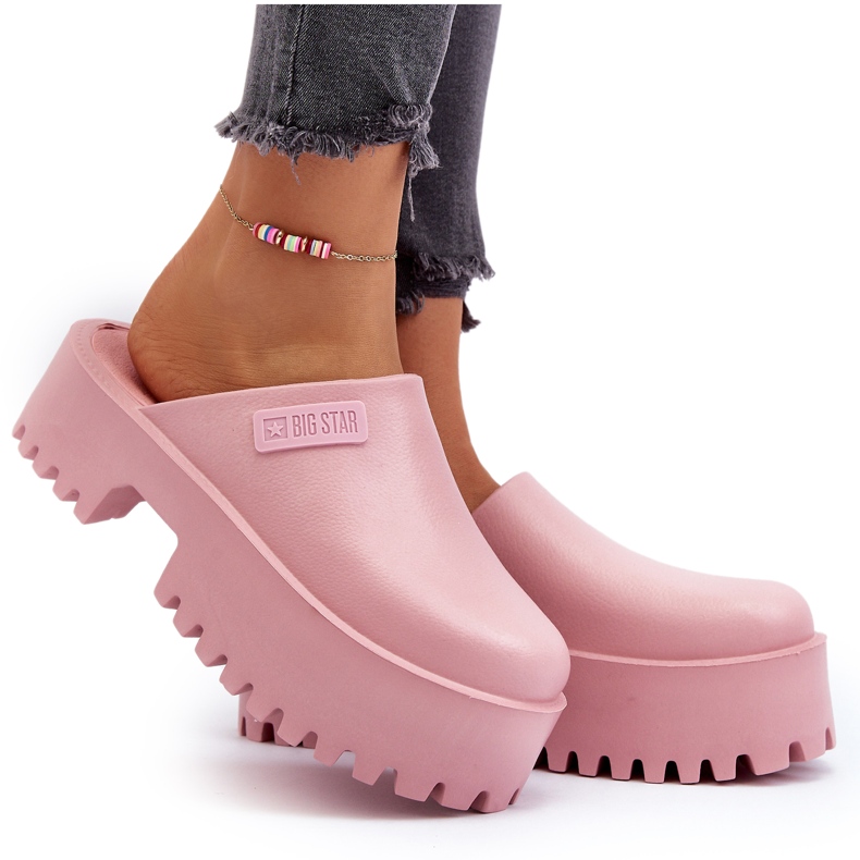 Naisten varvastossut massiivisella pohjalla Big Star NN274020 Pinkki vaaleanpunainen 5