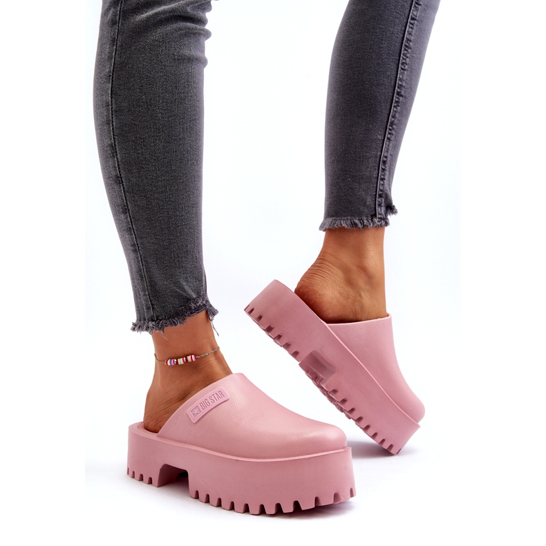 Naisten varvastossut massiivisella pohjalla Big Star NN274020 Pinkki vaaleanpunainen 3