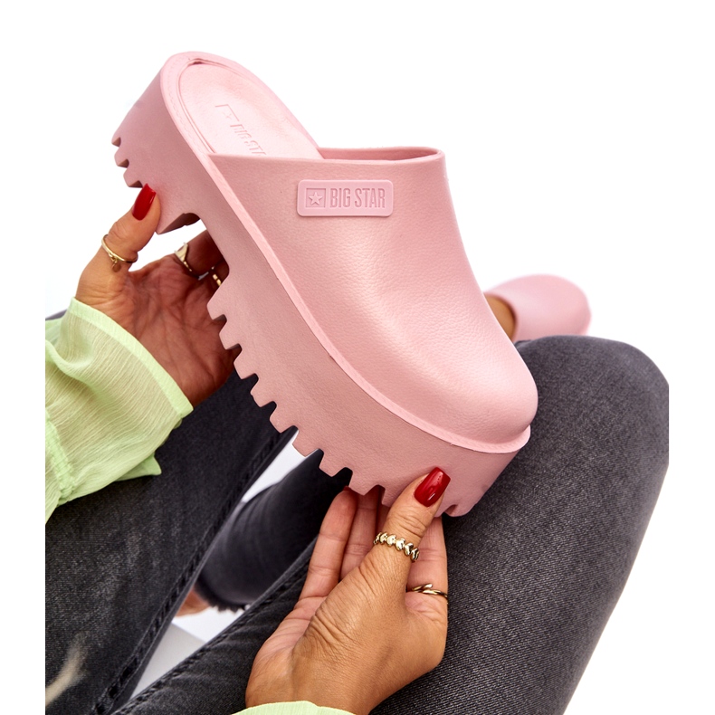 Naisten varvastossut massiivisella pohjalla Big Star NN274020 Pinkki vaaleanpunainen 2