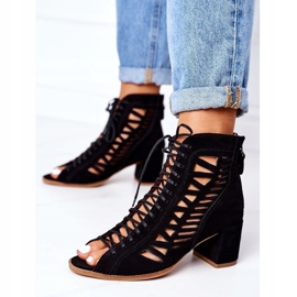 Mokkanahkaiset harjakattoiset saappaat Maciejka 04040-01 musta 3