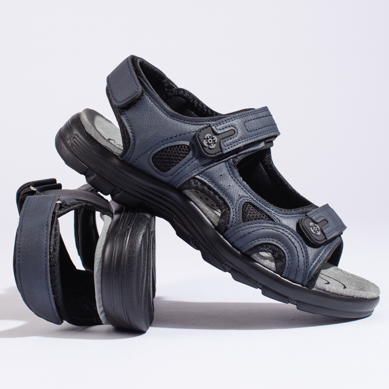 Miesten laivastonsiniset urheilusandaalit tarranauhalla sininen 1