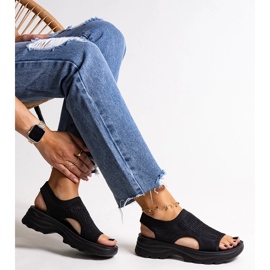 Mustat kankaiset alustasandaalit Delmaren strassilla 1