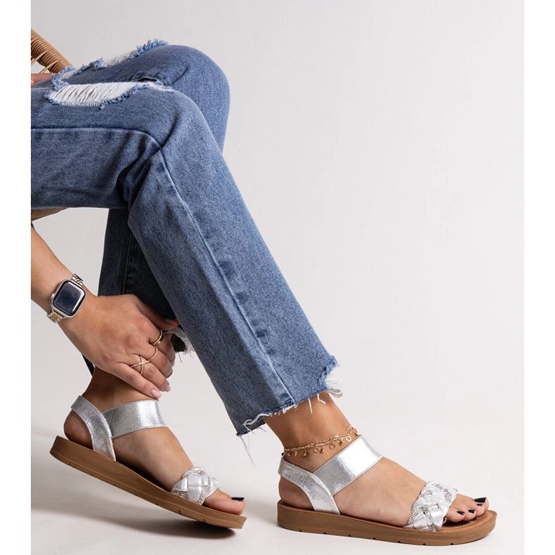 Hopeiset Aldona sandaalit hopea 1