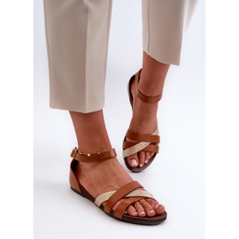 Zazoo 40225 Ruskeat Nahkasandaalit 2