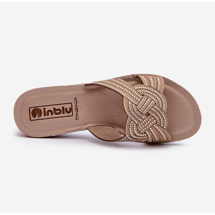 Mukavat naisten varvastossut Cubic Zirkonia Inblu BV000037 Beige 1