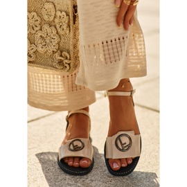 Naisten sandaalit koristeella S.Barski KV27-045 kultaa kultainen 2