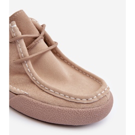 Sergio Leone SP021 beige naisten mokkanahkakengät 1