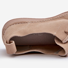 Sergio Leone SP021 beige naisten mokkanahkakengät 2