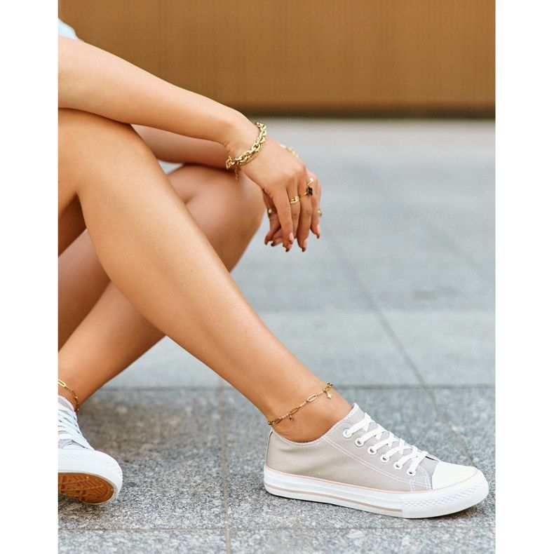 Naisten materiaali Klassiset matalat tennarit Tumma beige Lennabella 2