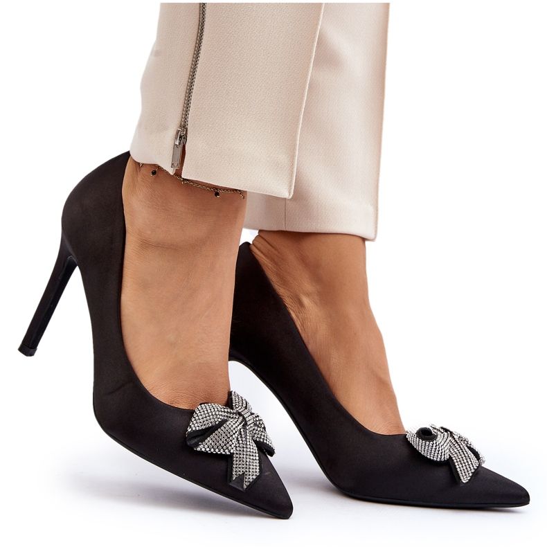 Sweet Shoes Mustat Fairine korkokengät rusetilla 6