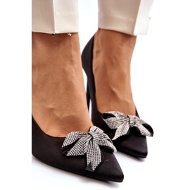 Sweet Shoes Mustat Fairine korkokengät rusetilla 5