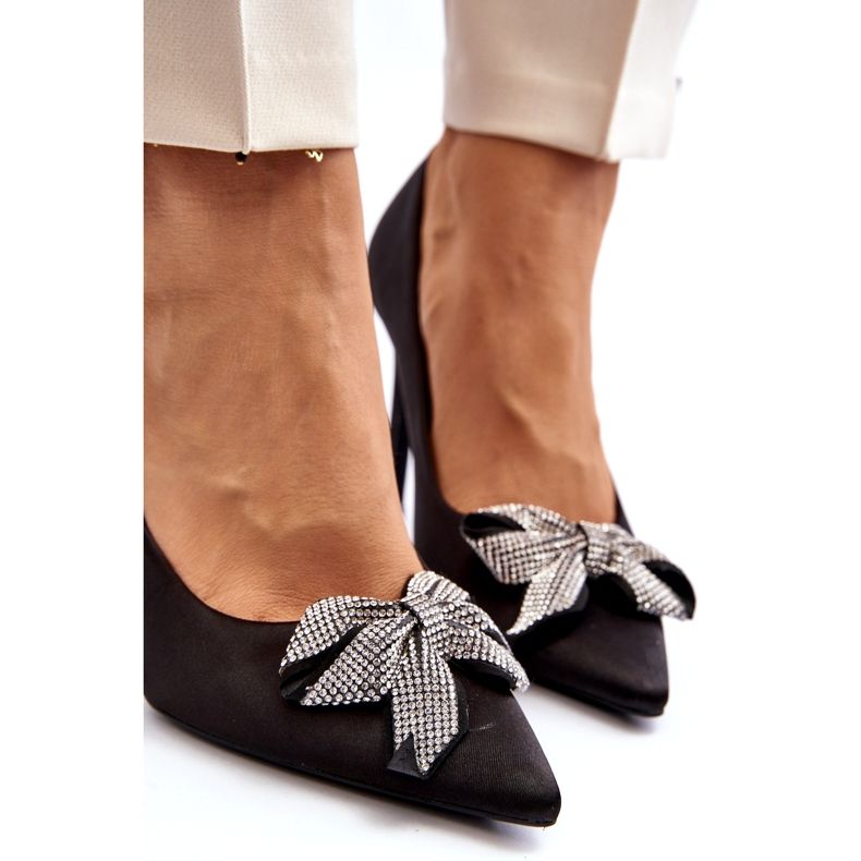 Sweet Shoes Mustat Fairine korkokengät rusetilla 5