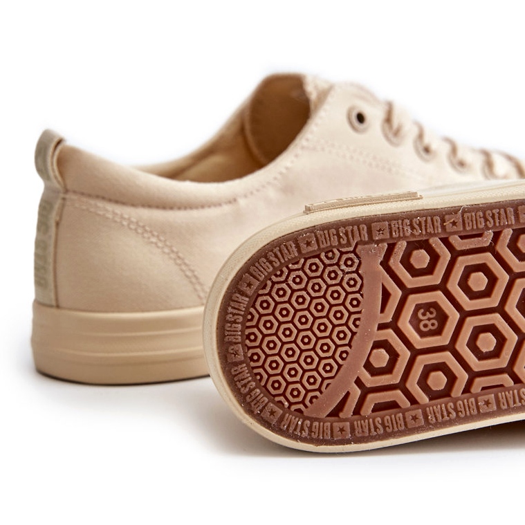 Naisten sileät matalat tennarit Big Star LL274061 beige 1