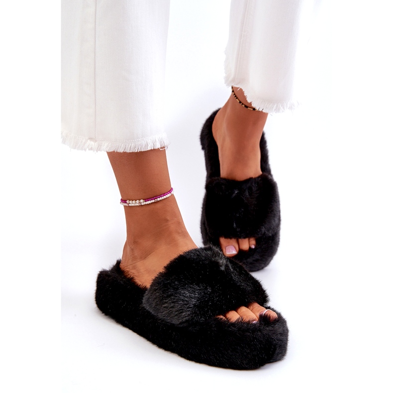 Naisten turkistossut Musta Stepia 1