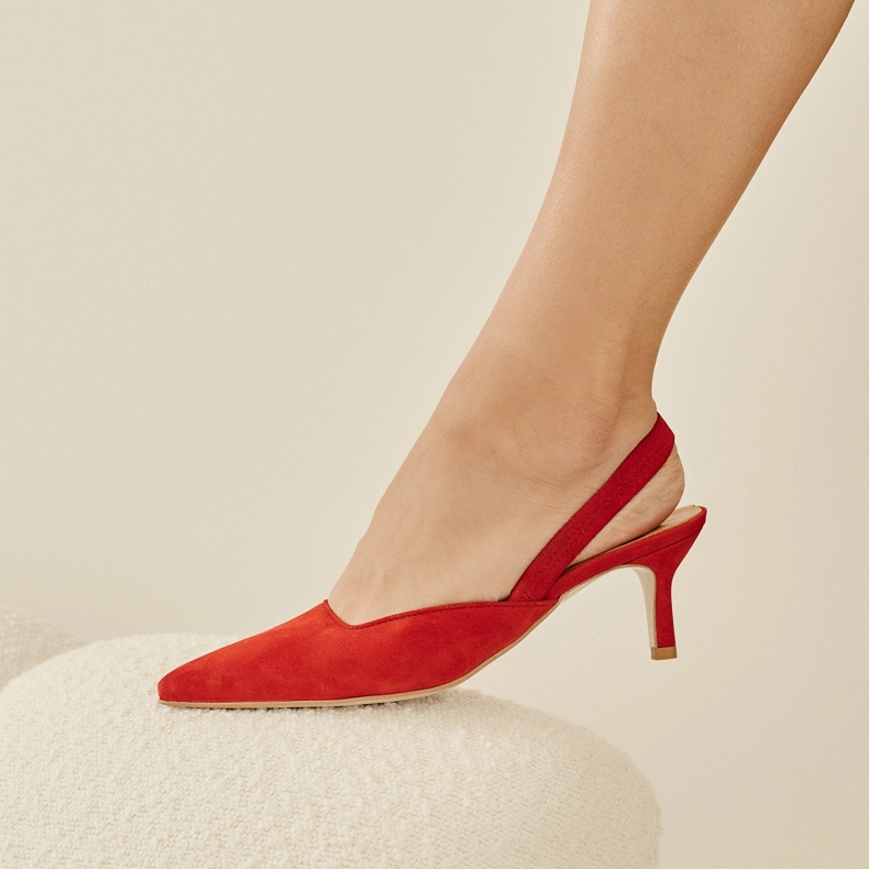 Marco Shoes Emilianin varvastossut punainen 2