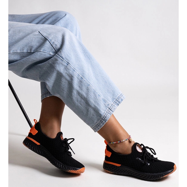 Musta kangas Cross Jeans naisten tennarit 1