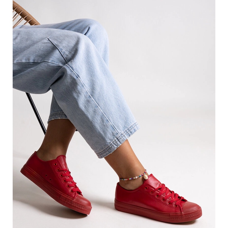 Bez marki Mahasinan eko-nahasta valmistetut punaiset lenkkarit punainen 1