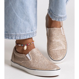 Kullankiiltävät Lublubah lenkkarit kultainen 1