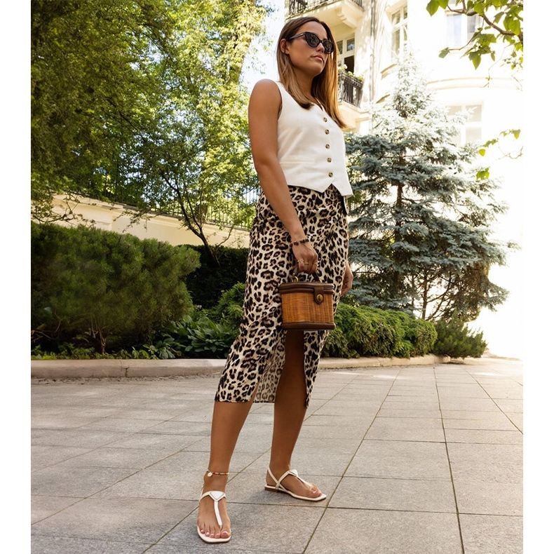 Valkoiset sandaalit Rabina eko-nahasta valkoinen 2