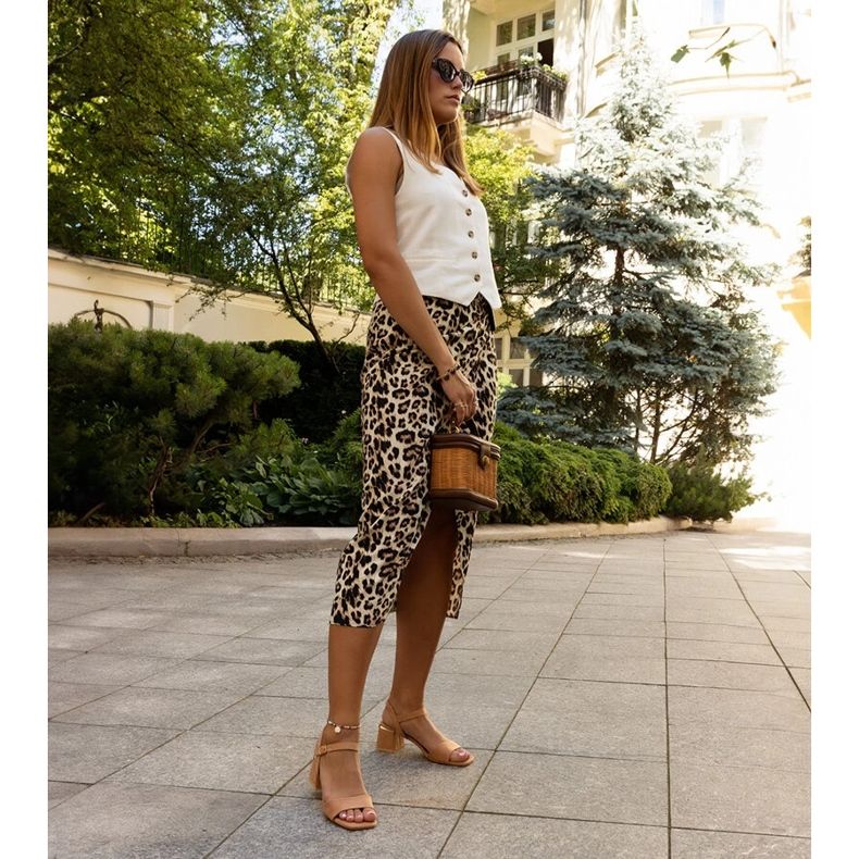 Ruskeat korkeakorkoiset sandaalit Madea 1