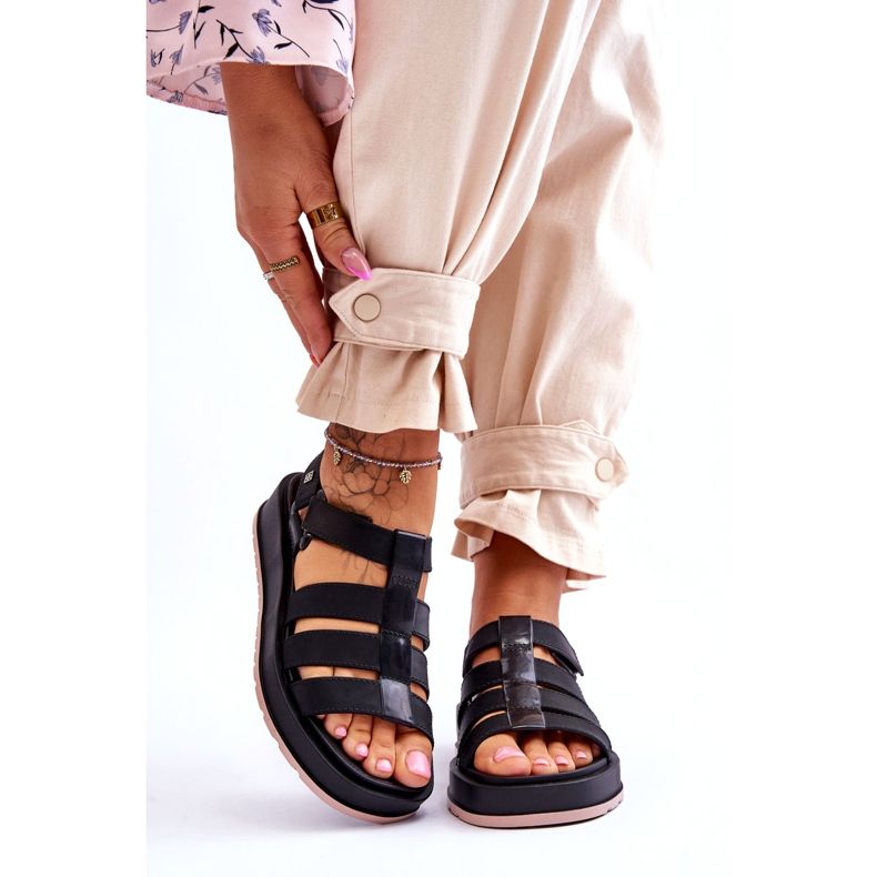 Naisten vegaaniset tarranauhasandaalit ZAXY JJ285017 musta 1