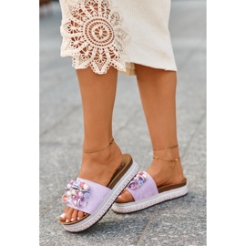 Naisten varvastossut Koristeilla S.Barski HY077 Purppura violetti 1