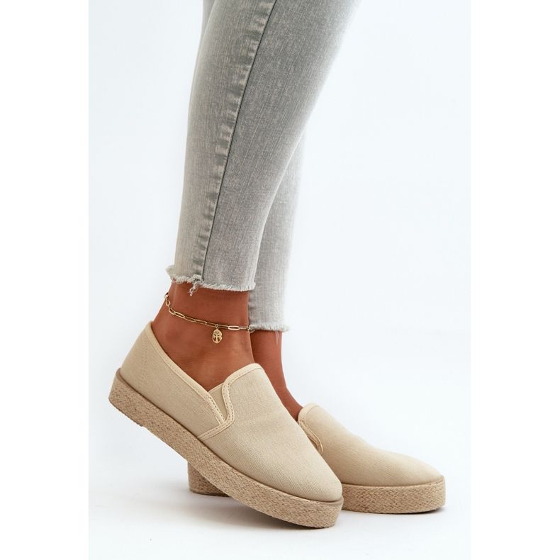 News Naisten espadrillit beige-alustalla Naloenma 1