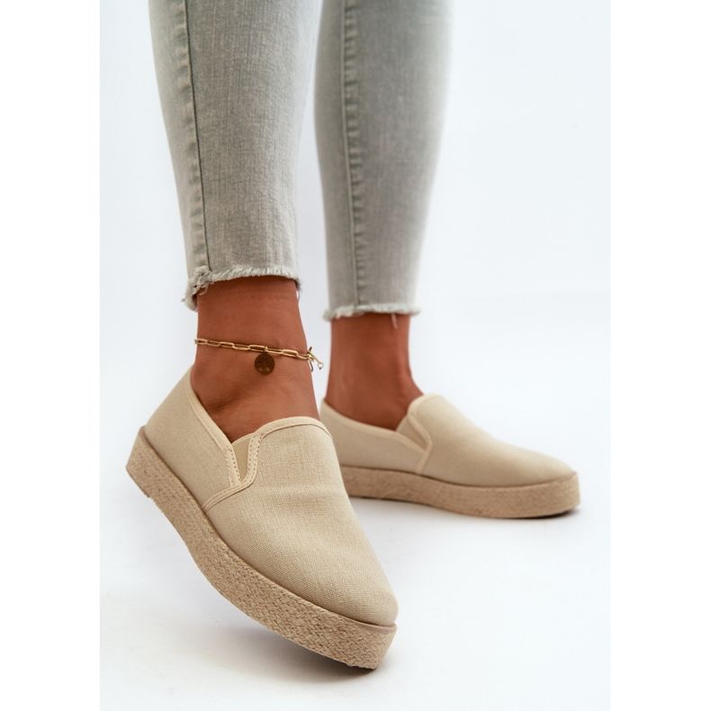 News Naisten espadrillit beige-alustalla Naloenma 2