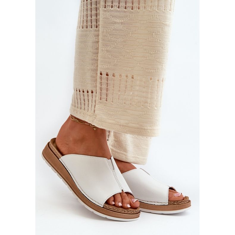 Mukavat naisten varvastossut Eco-nahasta Inblu GS0003I1 valkoinen 2