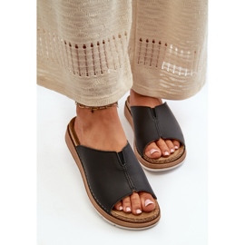 Mukavat naisten varvastossut Eco-nahasta Inblu GS0003I1 Musta 2