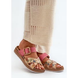 Mukavat naisten varvastossut kukkasoljella Inblu GS000051 Pinkki vaaleanpunainen 1