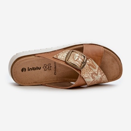 Mukavat naisten varvastossut soljella Inblu CN000032 Camel ruskea 1