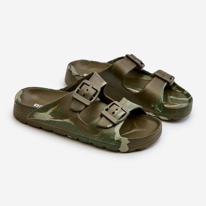 Kevyet poikien vaahtovarvastossut soljilla, tummanvihreä, Adirnaca 1