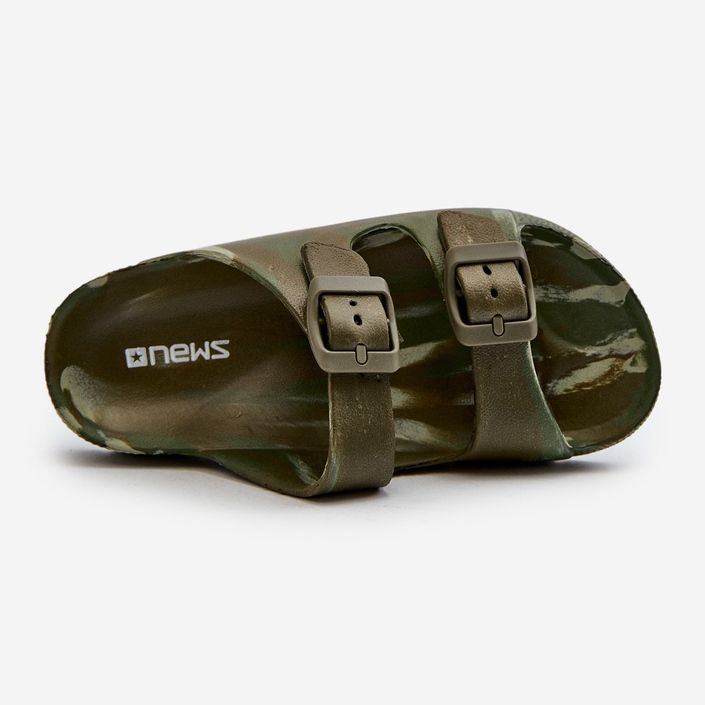 Kevyet poikien vaahtovarvastossut soljilla, tummanvihreä, Adirnaca 2