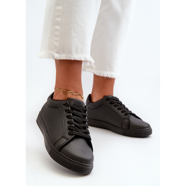 Mustat Diunna Naisten matalat lenkkarit urheilukengät Eco-nahasta 2