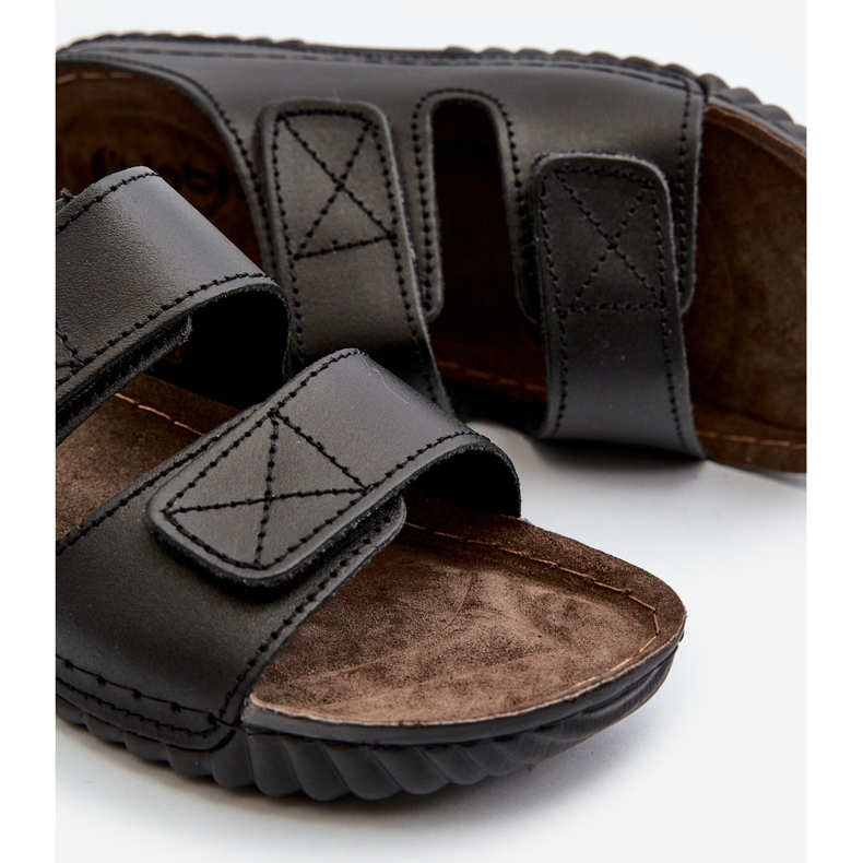 Mukavat miesten varvastossut tarranauhalla Inblu FM00001U musta 2