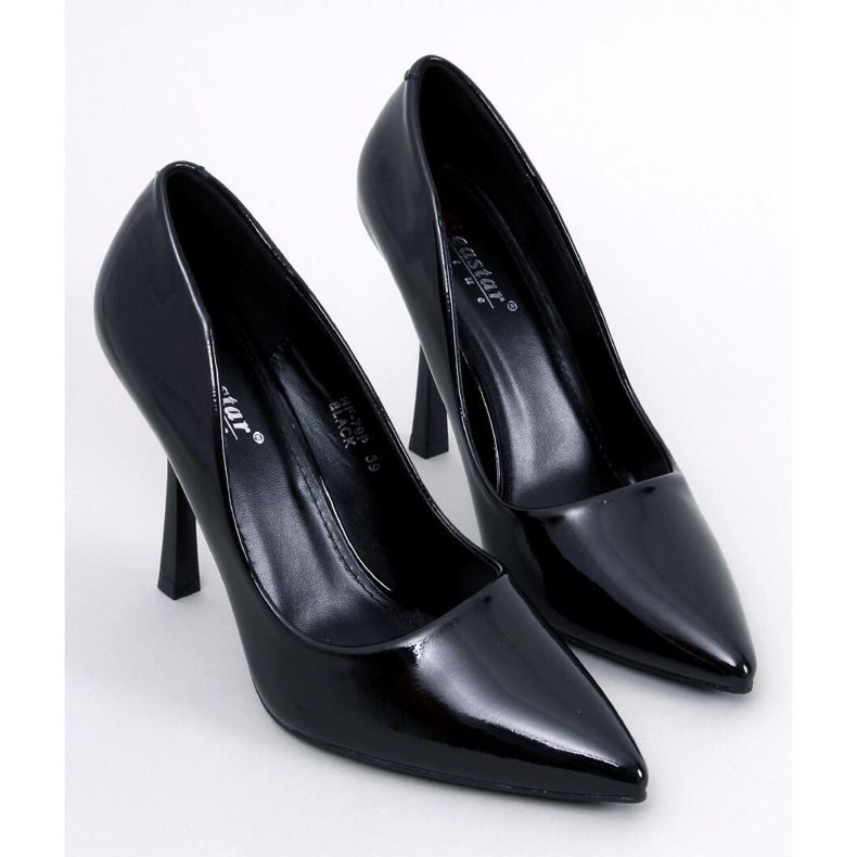 Anika Black lakatut naisten korkokengät musta 1