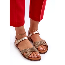 S.Barski MY923 Naisten litteät sandaalit, ruskea 3