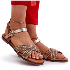 S.Barski MY923 Naisten litteät sandaalit, ruskea 4