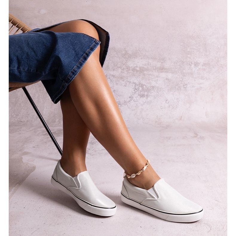 Shelianan kiiltävät valkoiset lenkkarit valkoinen 1