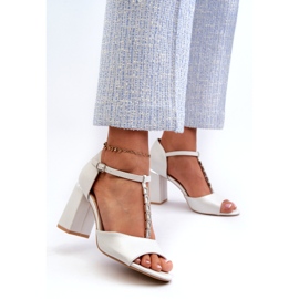 Vinceza Hopeiset korkeakorkoiset sandaalit kuutiozirkonialla hopea 1