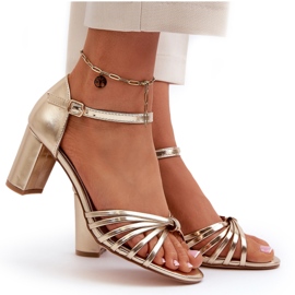 Evento Naisten kultaiset Pyrrette-korkokengät kultainen 4