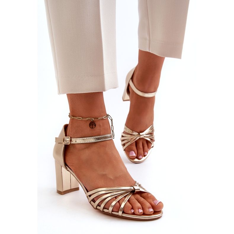 Evento Naisten kultaiset Pyrrette-korkokengät kultainen 2