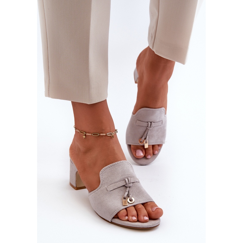 Naisten Eco Suede Flip-Flops korkokengät, harmaa Jemenna 1