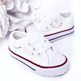 Lasten tennarit pitsillä, valkoinen 1