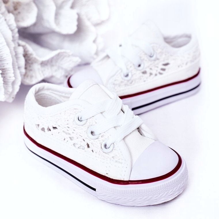 Lasten tennarit pitsillä, valkoinen 1